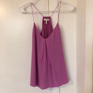 Joie Purple 100% Silk Spaghetti Strap Flowy Tank Sz S
